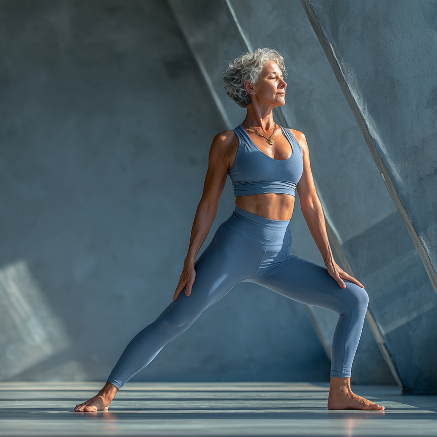 Групові заняття йогою для літніх людей